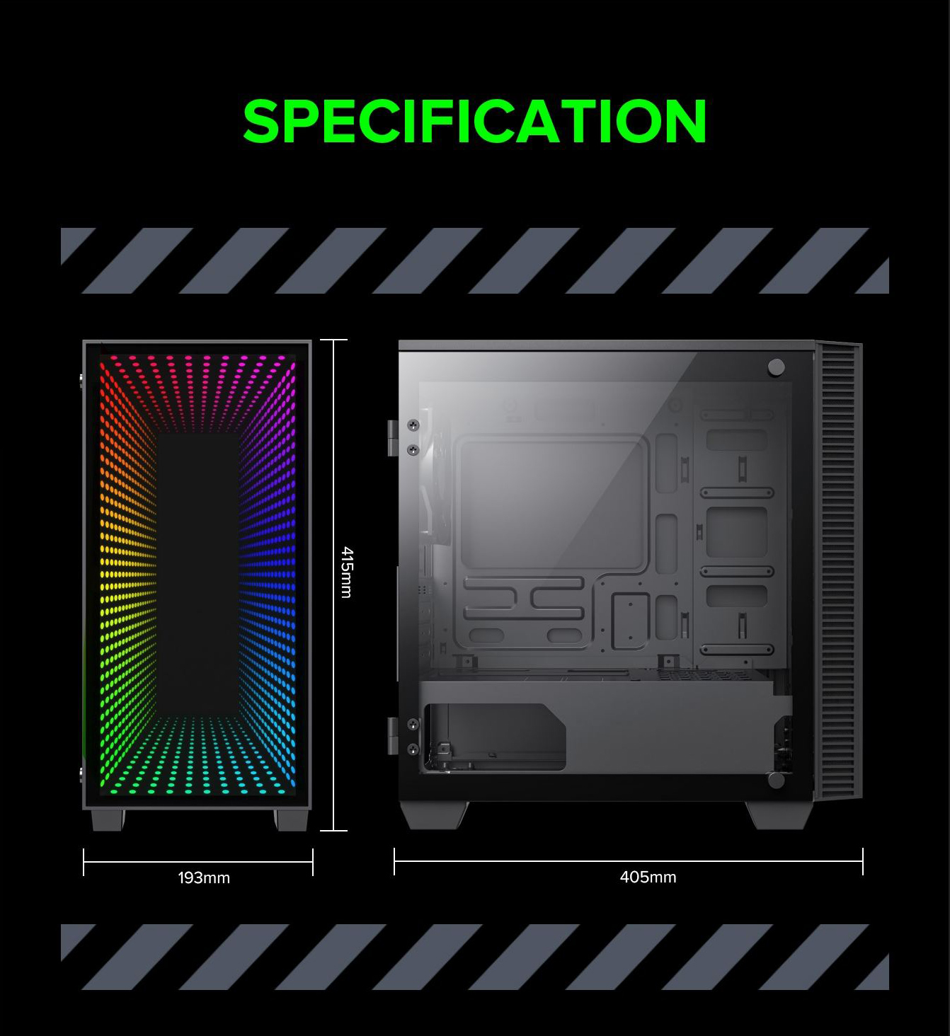 Gamemax Mini Abyss USB3.0 Micro ATX Tower Tempered Glass Gaming